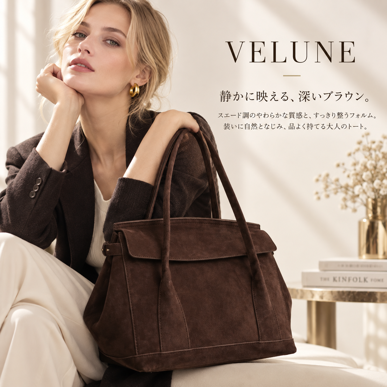 VELUNE ブラウントートのブランドビジュアル